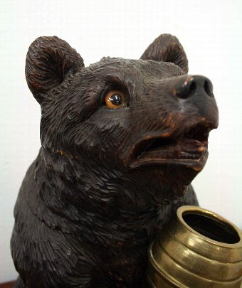 Antique Black Forest Bear Tobacco Jar