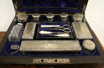 Antique Mid Victorian Travelling Vanity Box
