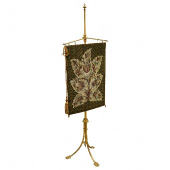 Late Victorian Gilt Pole Screen