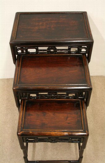 Antique Chinese Nest of Hardwood Tables