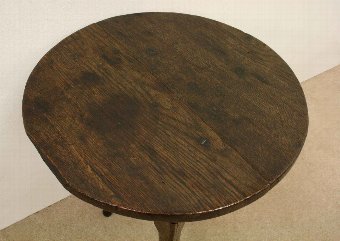 Antique Provincial Oak Cricket Table