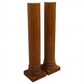 Pair of Neo Classical Style Mahogany Pedestals