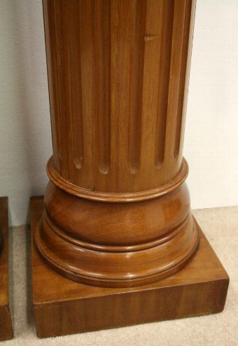 Antique Pair of Neo Classical Style Mahogany Pedestals