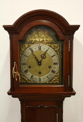 Antique Mahogany Grandmother Clock