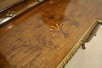 Antique Late Victorian Mahogany and Marquetry Ladies Writing Desk