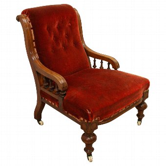 Late Victorian Mahogany Armchair