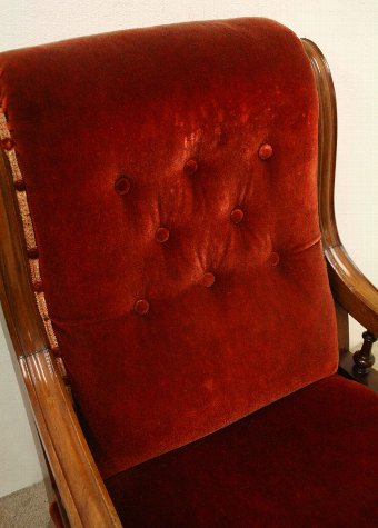 Antique Late Victorian Mahogany Armchair