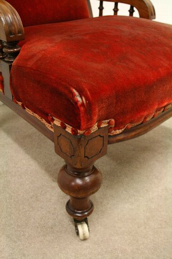 Antique Late Victorian Mahogany Armchair