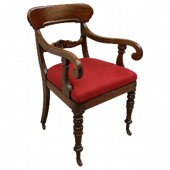 Early Victorian Scottish Mahogany Armchair