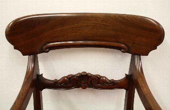 Antique Early Victorian Scottish Mahogany Armchair