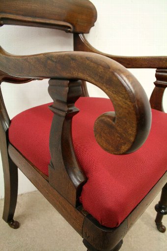 Antique Early Victorian Scottish Mahogany Armchair