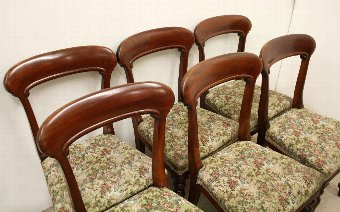 Antique Set of 6 Scottish Victorian Dining Chairs