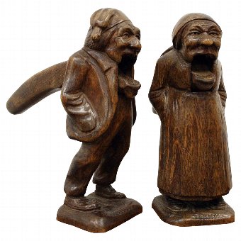 Antique Pair of Black Forest Nutcrackers