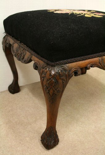 Antique George II Style Carved Stool