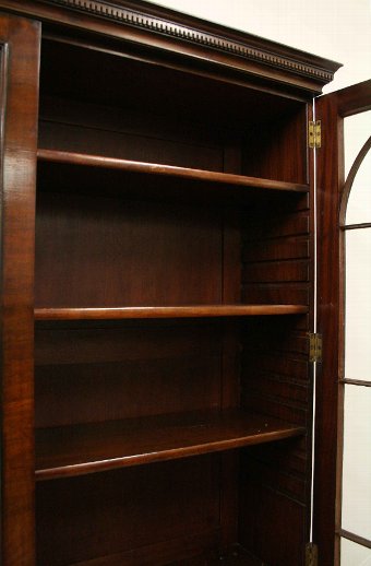Antique Georgian Style Mahogany Cabinet Bookcase