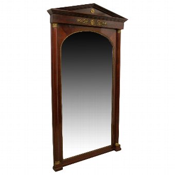 French Empire Style Mahogany Mirror