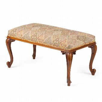 Victorian Walnut Cabriole Stool