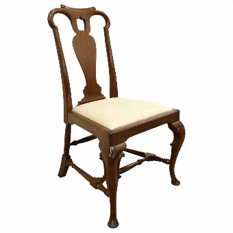 Antique Set of 16 Queen Anne Style Mahogany Dining Chairs