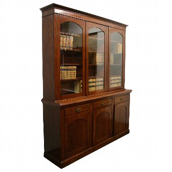 Late Victorian 3 Door Cabinet Bookcase