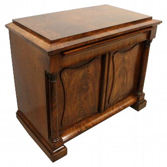 Biedermeier Flame Mahogany Side Cabinet