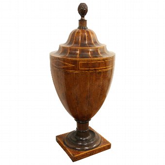 George III Mahogany Urn Cutlery Box