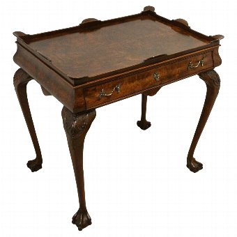 Dutch Burr Walnut Silver Table