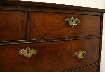 Antique George III Figured Walnut Chest of Drawers