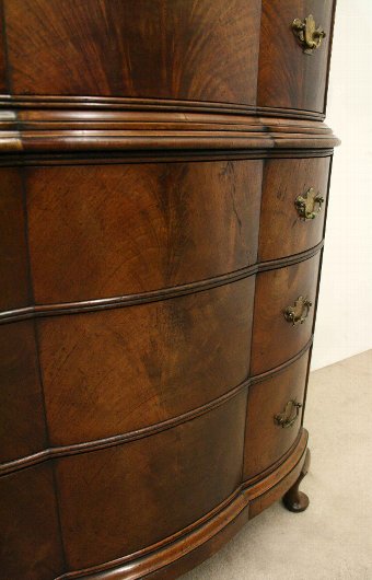 Antique George II Style Figured Walnut Chest on Chest