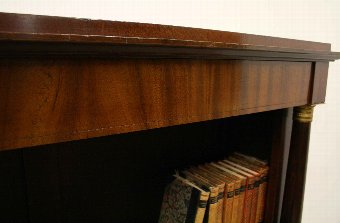 Antique Empire Style Mahogany Open Bookcase