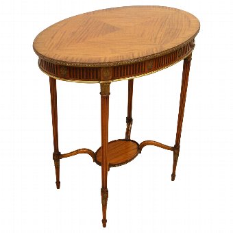 French Style Oval Satinwood Occasional Table
