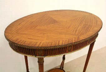 Antique French Style Oval Satinwood Occasional Table