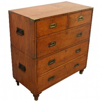 Victorian Mahogany SW Silver & Co Military Chest