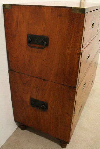Antique Victorian Mahogany SW Silver & Co Military Chest