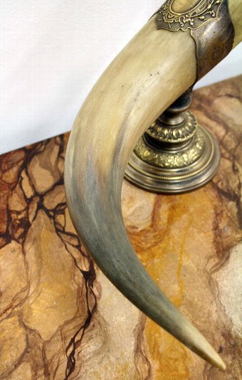 Antique EPNS and Cow Horn Table Decoration
