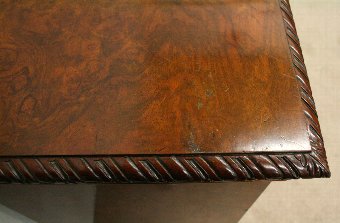 Antique Mid Victorian Burr Walnut Open Bookcase