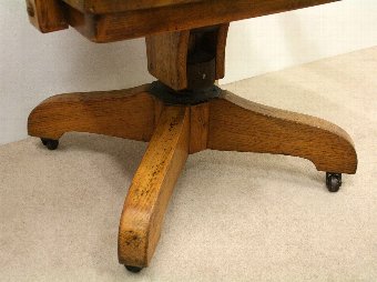 Antique Solid Oak Revolving Desk Chair