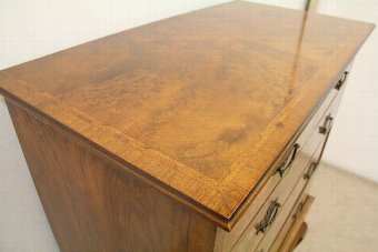 Antique Georgian Style Burr Walnut Chest on Stand