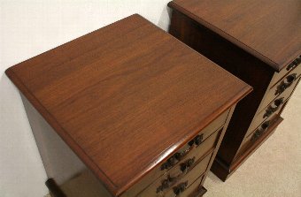 Antique Pair of Victorian Spanish Mahogany Chests of Drawers