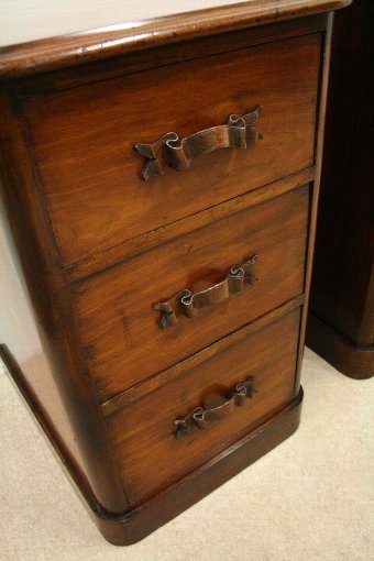 Antique Pair of Victorian Spanish Mahogany Chests of Drawers