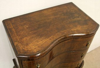 Antique George II Style Serpentine Chest on Stand