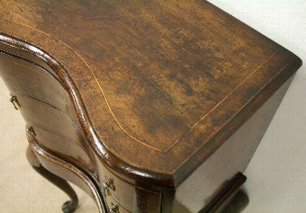 Antique George II Style Serpentine Chest on Stand