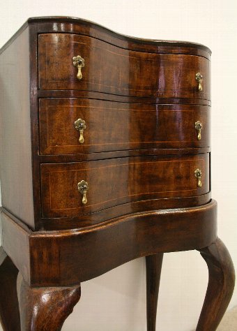 Antique George II Style Serpentine Chest on Stand