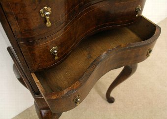 Antique George II Style Serpentine Chest on Stand