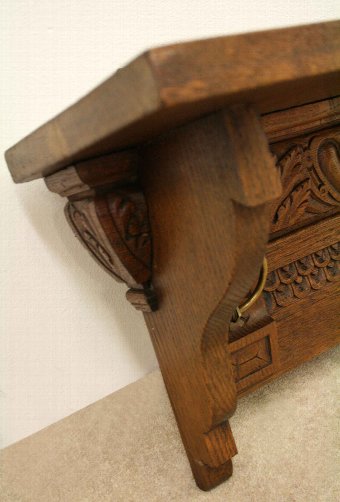 Antique Carved Oak Coat Rack