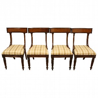Set of 4 George IV Mahogany Dining Chairs