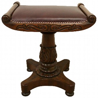 Antique William IV Mahogany Piano Stool