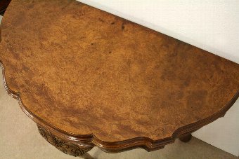 Antique Pair of Georgian Style Burr Walnut Card Tables