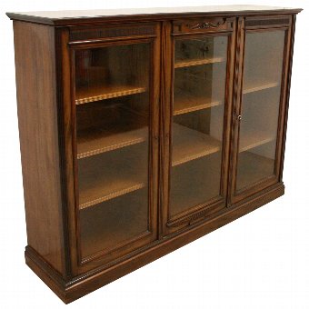 Late Victorian Mahogany Cabinet Bookcase