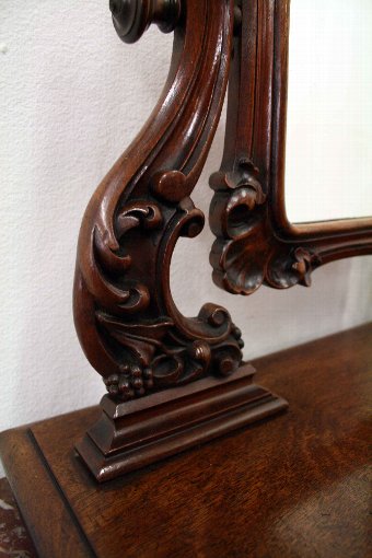 Antique Early Victorian Mahogany and Sabicu Dressing Mirror