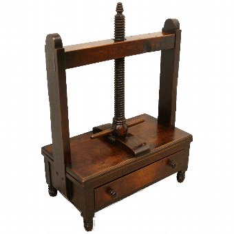 George III Mahogany and Stained Beech Book Press
